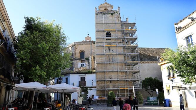 Imagen de las obras en la Torre de la Atalaya de Jerez