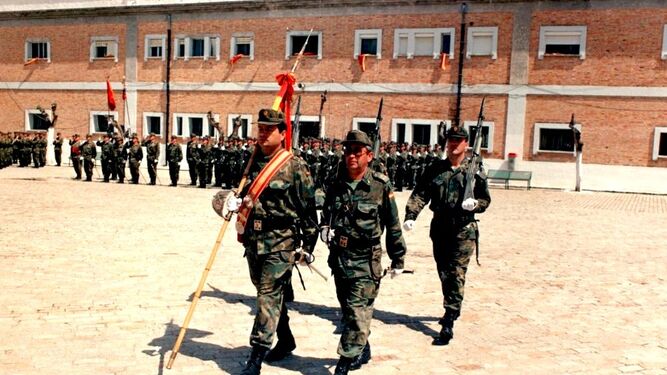 Imagen del último acto del cuartel, el 30 de marzo de 1996.