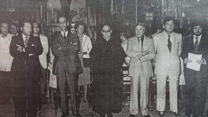 Junta de Gobierno de la Hermandad de Caballeros del Carmen a finales de la década de los 70.